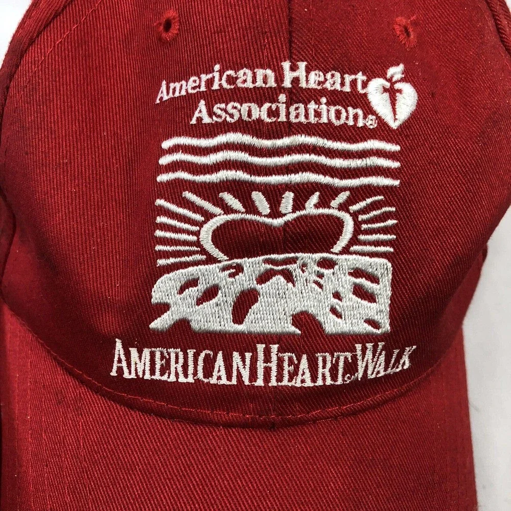 American Heart Association Heart Walk Hat Cap Snapback Red Fighting Back OSFM